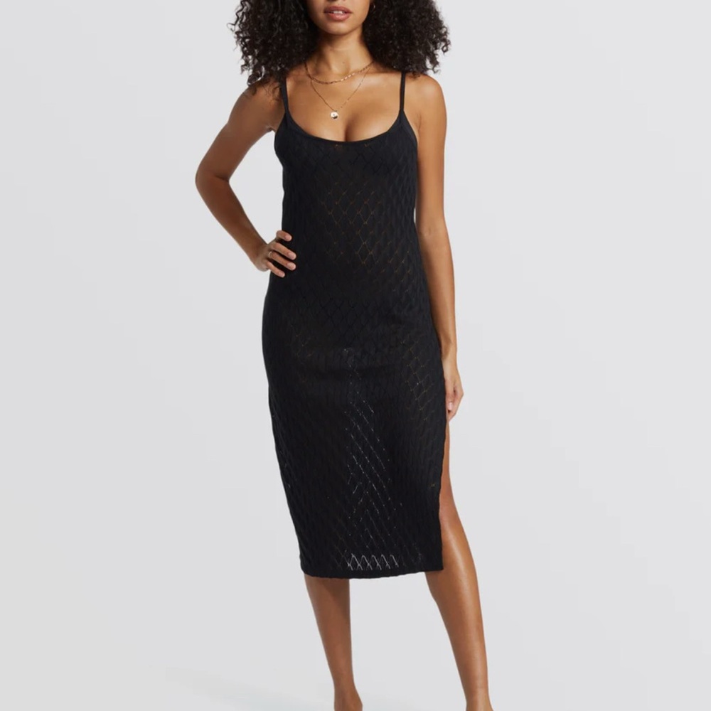 Billabong black knit dress NWT L